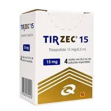 Tirzepatida Tirzec 15mg 4 ampolas